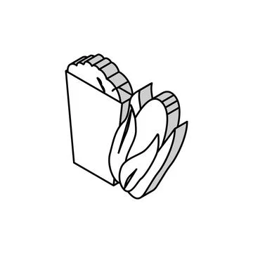 Popcorn corn yellow isometric icon vector illustration Stock Illustration