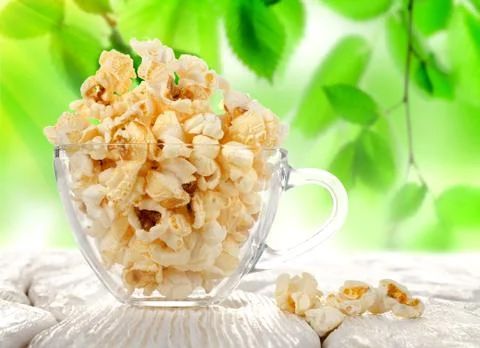 Popcorn in a cup Stock Photos
