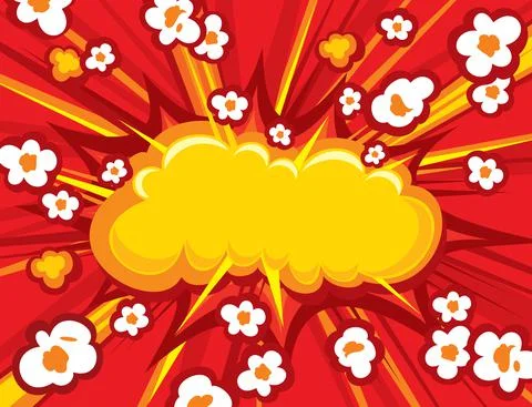 Popcorn explosion Stock Illustration