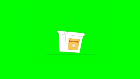 Popcorn Falling in Delivery Box and Sealed for Transportation Video stock 332766162