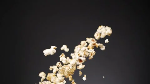 Popcorn flying up in air Stock Footage 136419380