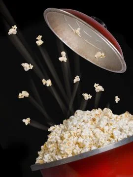 Popcorn Flying. Illustrazione stock