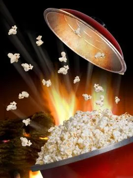 Popcorn Flying. Illustrazione stock