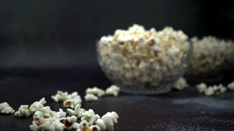 Popcorn Focus Shift Slow motion Stock Footage 150127556