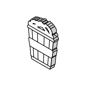 Popcorn food isometric icon vector illustration Stock Illustration