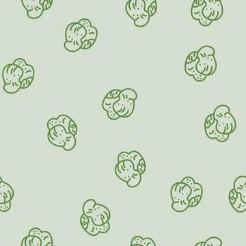 Popcorn food snack line vector seamless pattern Stock Illustration