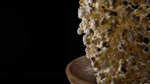 Popcorn in free fall Stock Footage 73680799