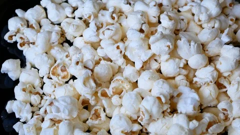 Popcorn. Fried corn. Salted popcorn. Stock Footage 90755929