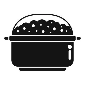 Popcorn full pot icon simple vector. Corn machine Illustrazione stock