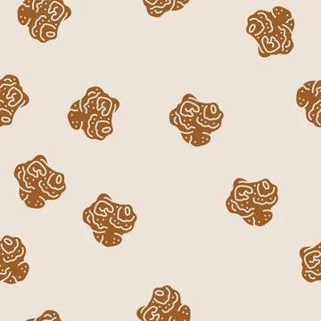 Popcorn hot glyph seamless pattern Stock Illustration