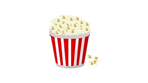 Popcorn icon animation for motion graphics. Foods and Drinks Icons Stock Footage