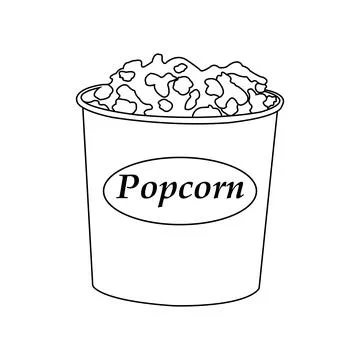 Popcorn icon design Stock Illustration