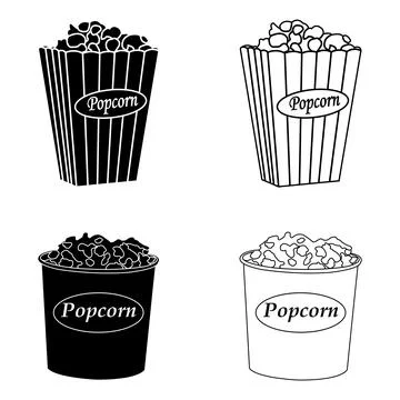 Popcorn icon design Illustrazione stock