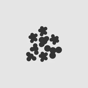 Popcorn icon flat Stock Illustration