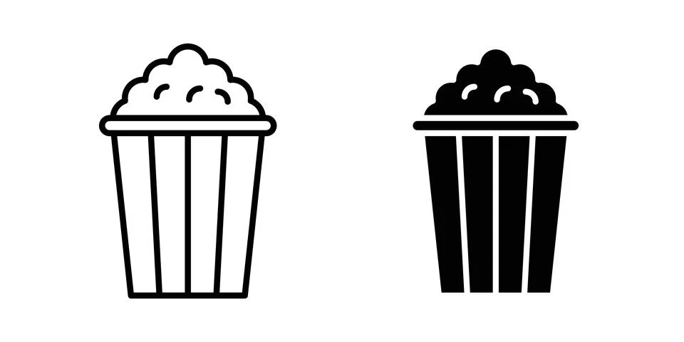 Popcorn icon graphic design. web icons vectors Stock Illustration