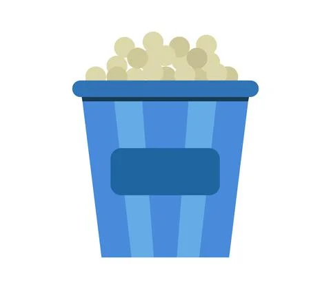 Popcorn icon illustrated in vector on white background Stock Illustration