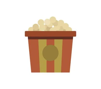 Popcorn icon illustrated in vector on white background Stock Illustration