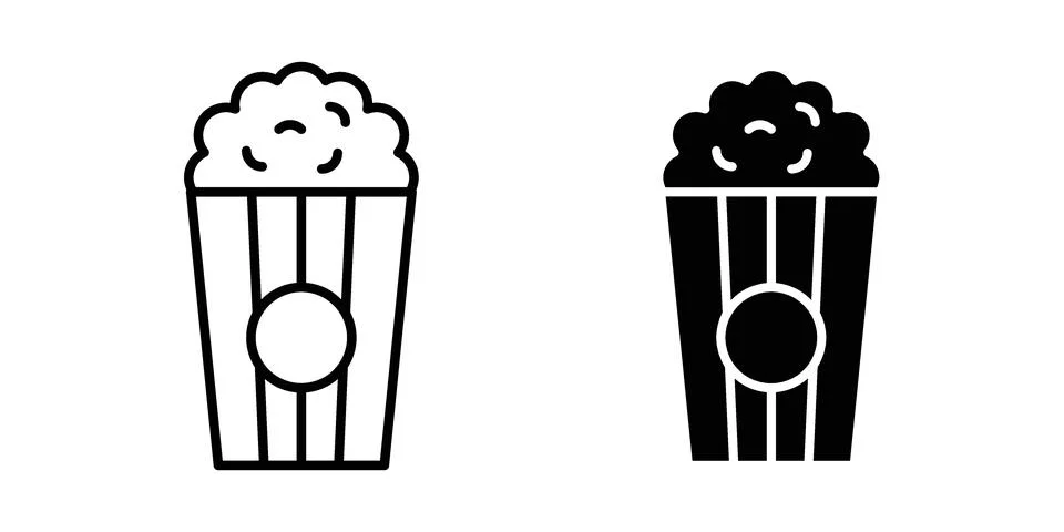 Popcorn icon Illustration set. Vector Eps10 for apps Stock Illustration