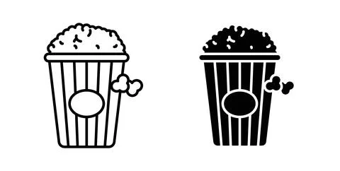 Popcorn icon vector art Illustrations Stock Illustration