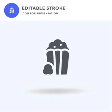 Popcorn icon vector, filled flat sign, solid pictogram isolated on white, logo イラスト素材