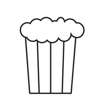 Popcorn icon on white background. flat style. Monochrome style icon for your Illustrazione stock