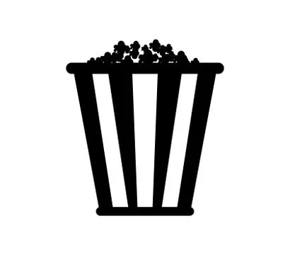 Popcorn icon on white background Stock Illustration