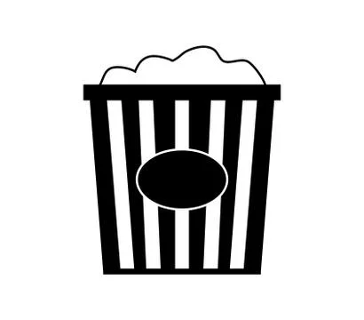 Popcorn icon on white background Stock Illustration