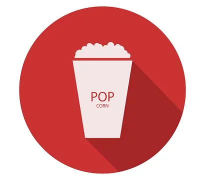 Popcorn icon on white background Stock Illustration