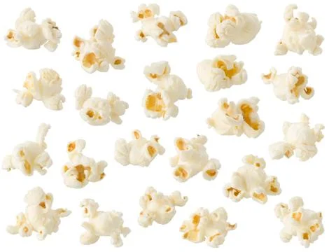 Popcorn isolated on white background Stock Photos