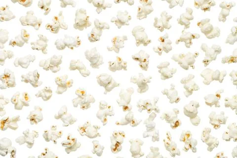 Popcorn Isolated on White Background Stock Photos