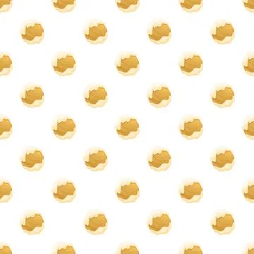 Popcorn kernels with butter sauce seamless pattern Stock Illustration