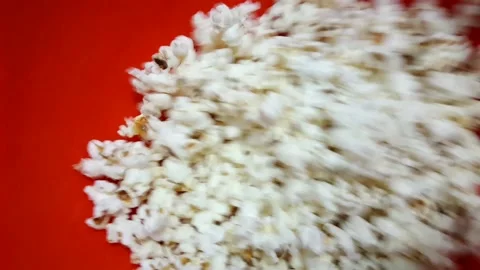 Popcorn kernels in a red pot 스톡 동영상 144923583