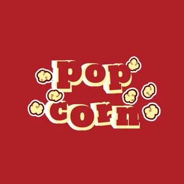 Popcorn label graphic design Illustrazione stock
