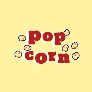 Popcorn label graphic design Illustrazione stock
