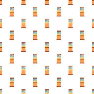 Popcorn machine cart seamless pattern repeating wallpaper Stock Illustration