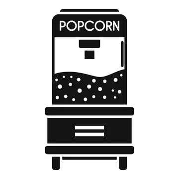Popcorn machine icon simple vector. Corn food Illustrazione stock
