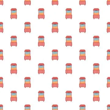 Popcorn machine pattern creating a food background イラスト素材