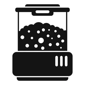 Popcorn maker machine icon simple vector. Corn seller Illustrazione stock