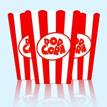 Popcorn packaging design. Popcorn box. Vector illustration Stock Illustration