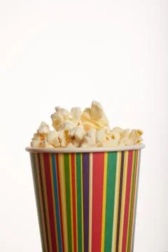 Popcorn in paper cup Stock Photos