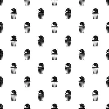 Popcorn pattern seamless vector Stock Illustration