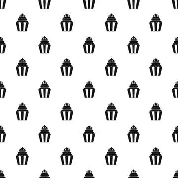 Popcorn pattern vector Stock Illustration