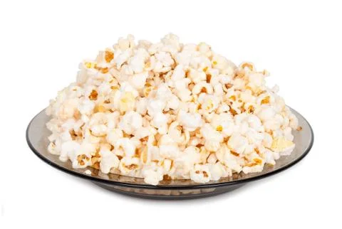Popcorn on a plate Stock Photos