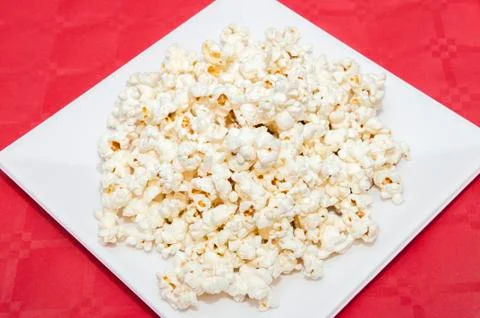 Popcorn in a plate Stock Photos