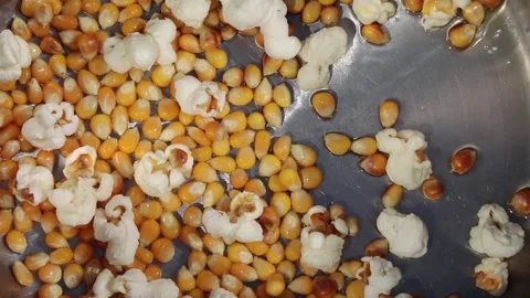 Popcorn popping from kernels in a lively kitchen setting Stock Footage 320198787