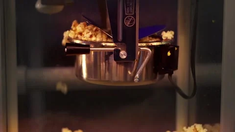 Popcorn Pops in Slow Motion Stock Footage