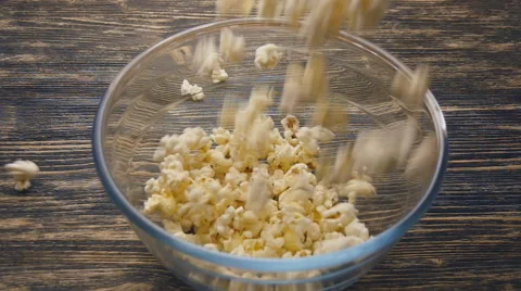 Popcorn pouring in slow motion Stock Footage 59987295