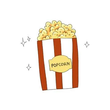 Popcorn retro bucket  Иллюстрация