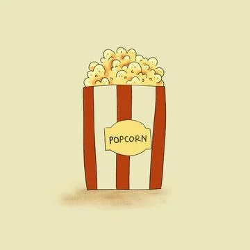 Popcorn retro bucket  Illustration