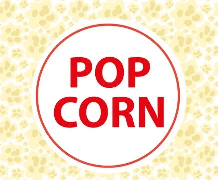 Popcorn seamless pattern, endless texture. Repeating background. illustration. Illustrazione stock